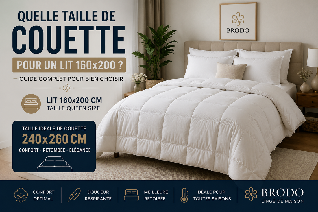 Quelle taille de couette pour un lit 160x200 ? Guide complet pour bien choisir