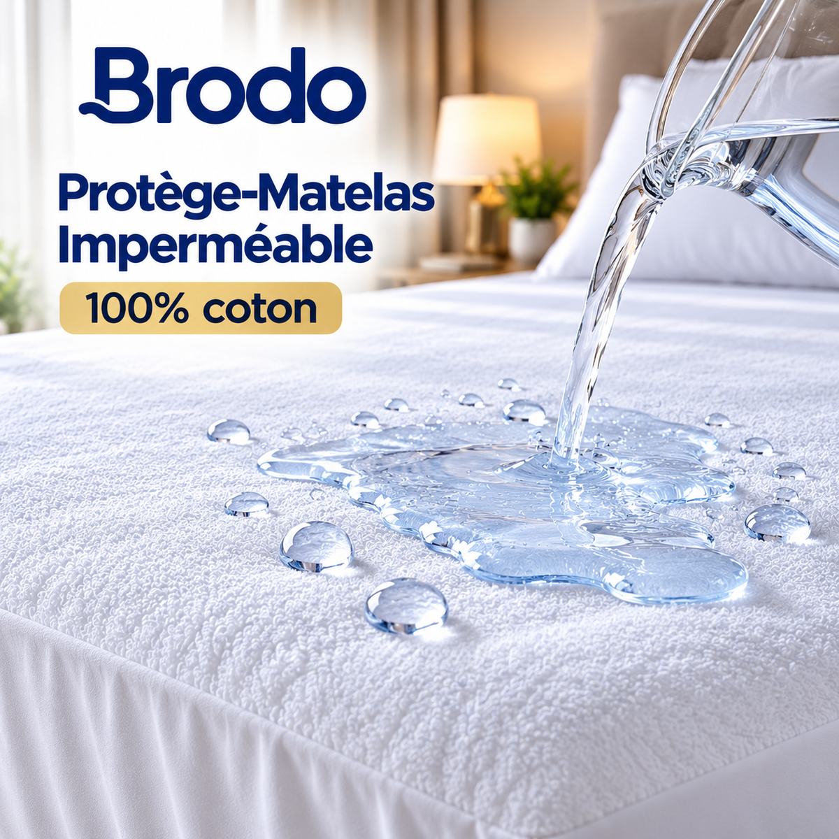 Protège-Matelas 100% Imperméable BRODO