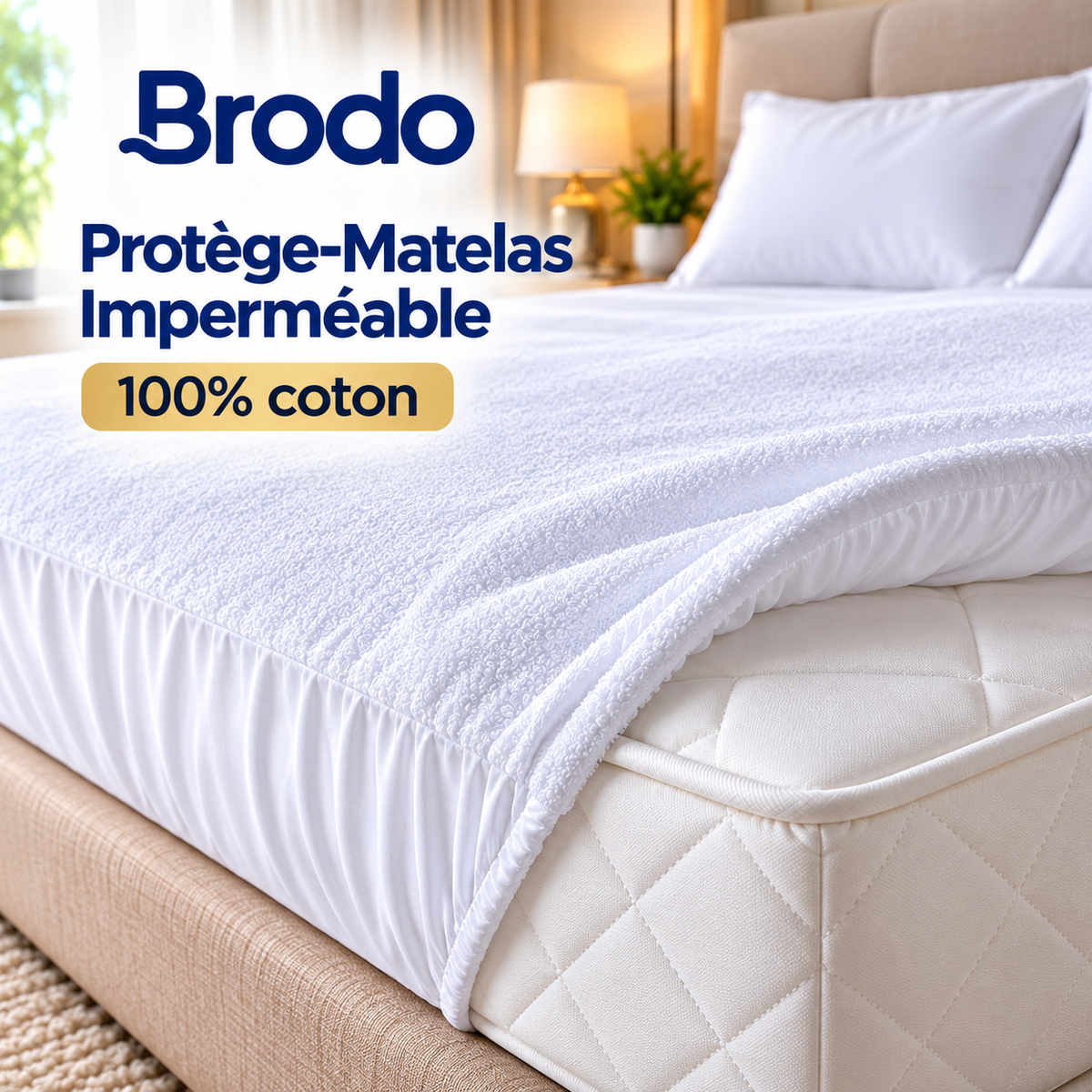 Protège-Matelas 100% Imperméable BRODO