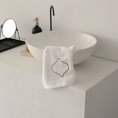 Serviette à main brodée Catena Doré