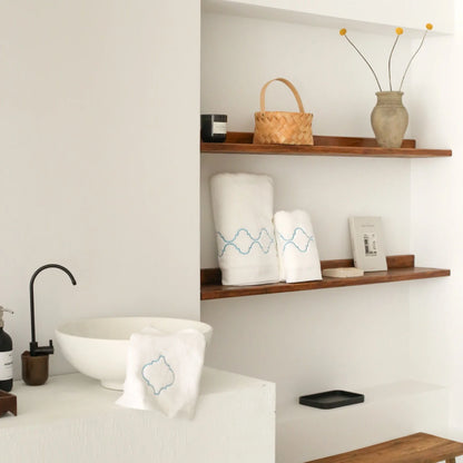 Serviette pour le visage Catena turquoise