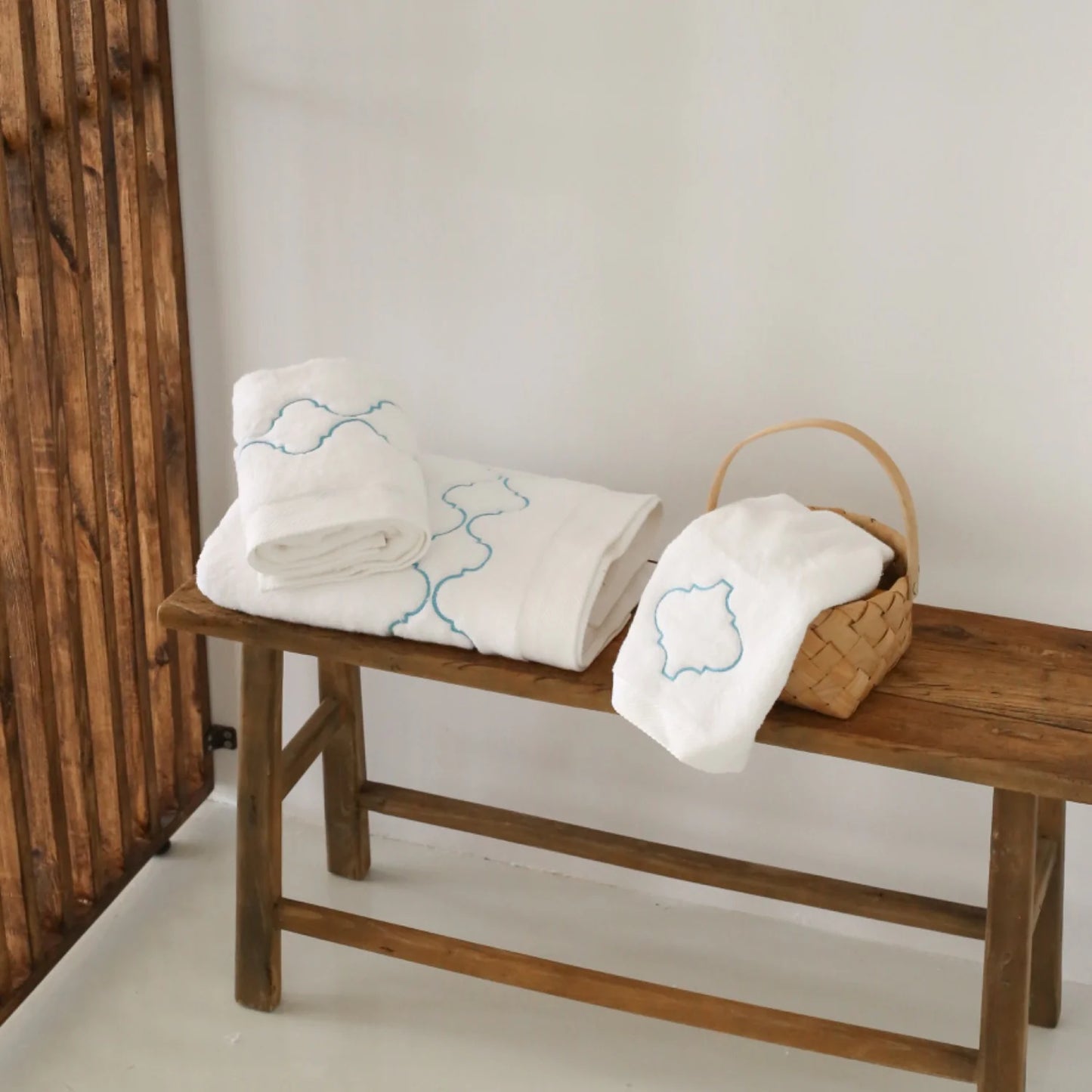 Serviette pour le visage Catena turquoise