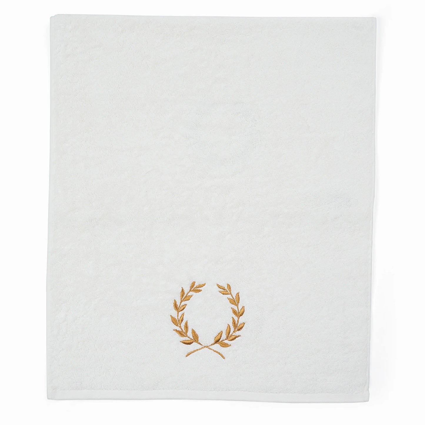 Serviette de toilette brodée de pétales d'or