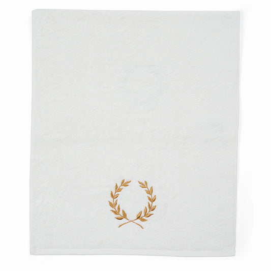 Serviette de toilette brodée de pétales d'or